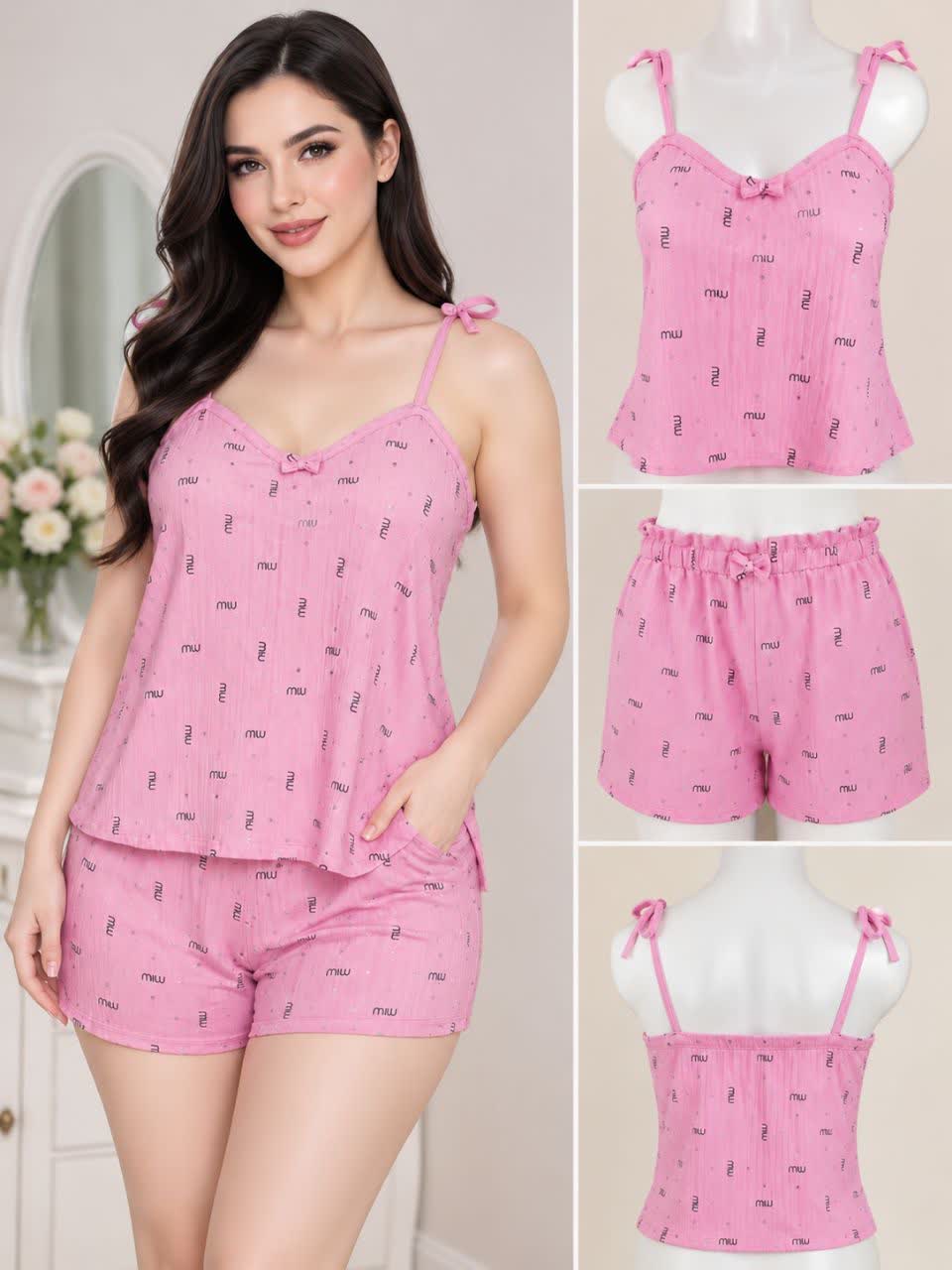 تاپ شلوارک نخی فری سایز